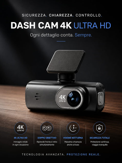 Nexvy DashPro™ | UHD Dual Lens Dash Camera